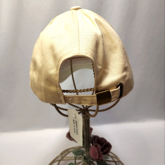 Aroura Borealis Rhinestone Dollar Sign Beige Baseball Cap - Picture 8 of 14